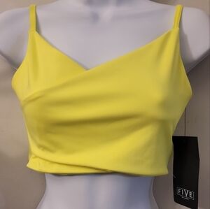Women's Yellow Wrap Top Five